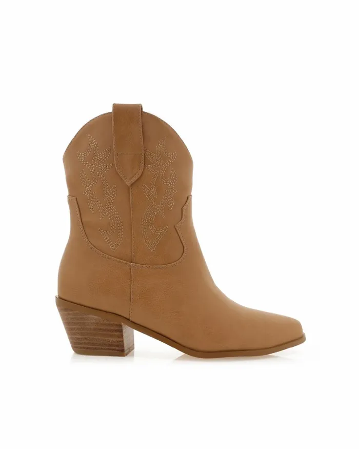 Women Ankle Boots Billini UMERI 8211 CAMEL CASUAL