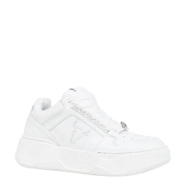 Women Awaken White Leather Sneakers Windsor Smith Platform Sneakers