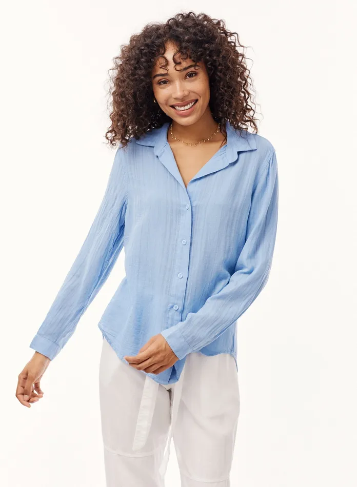 Women Bella Dahl Long Sleeve Long Sleeve Classic Button Down 8211 Blue Bay BLUE BAY Women Bella Dahl Long Sleeve Long Sleeve Classic Button Down 8211 Blue Bay BLUE BAY