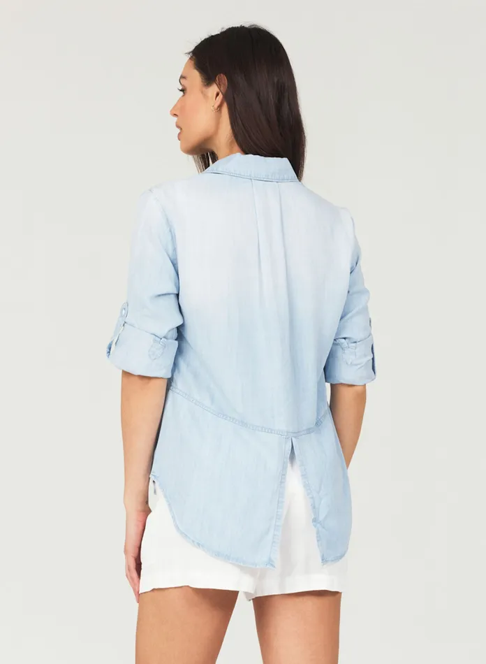 Women Bella Dahl Long Sleeve Split Back Button Down 8211 Sunbleach Wash Sunbleach Wash