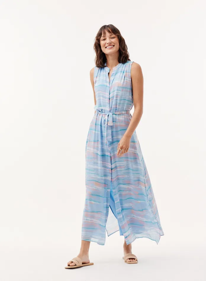 Women Bella Dahl Maxi Dresses Sleeveless Button Down Maxi Dress 8211 Milos Stripe Print MILOS STRIPE PRINT Women Bella Dahl Maxi Dresses Sleeveless Button Down Maxi Dress 8211 Milos Stripe Print MILOS STRIPE PRINT