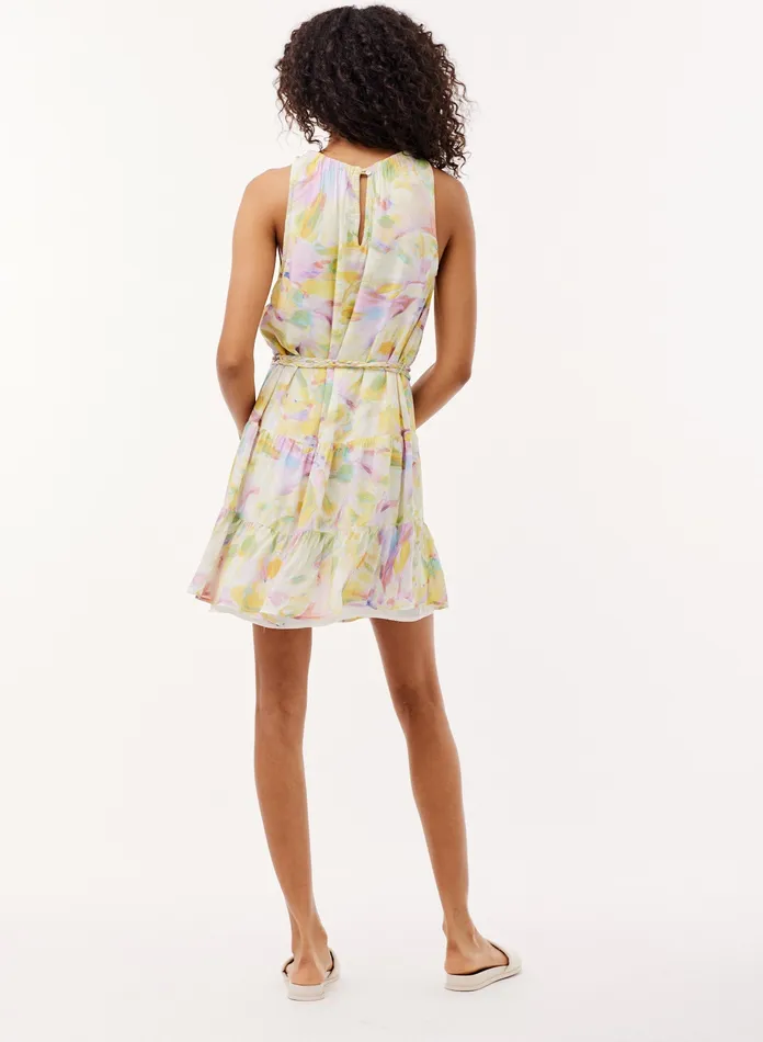 Women Bella Dahl Mini Dresses Floral Tiered Mini Dress 8211 Sunbeam Bloom Print SUNBEAM BLOOM PRINT