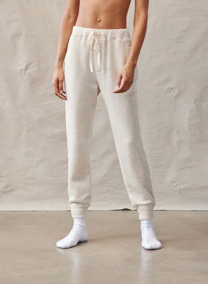 Women Bella Dahl Pants Easy Cozy Sweatpant 8211 Heather Oat HEATHER OAT
