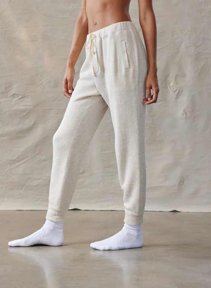 Women Bella Dahl Pants Easy Cozy Sweatpant 8211 Heather Oat HEATHER OAT