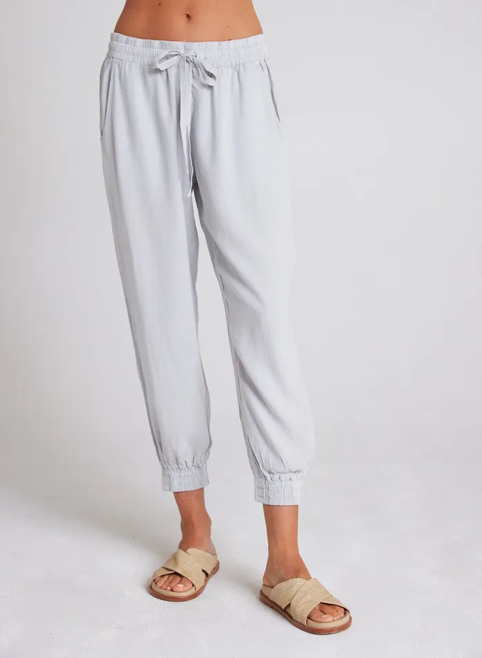 Women Bella Dahl Pants Easy Drawstring Jogger 8211 Foggy Sky FOGGY SKY
