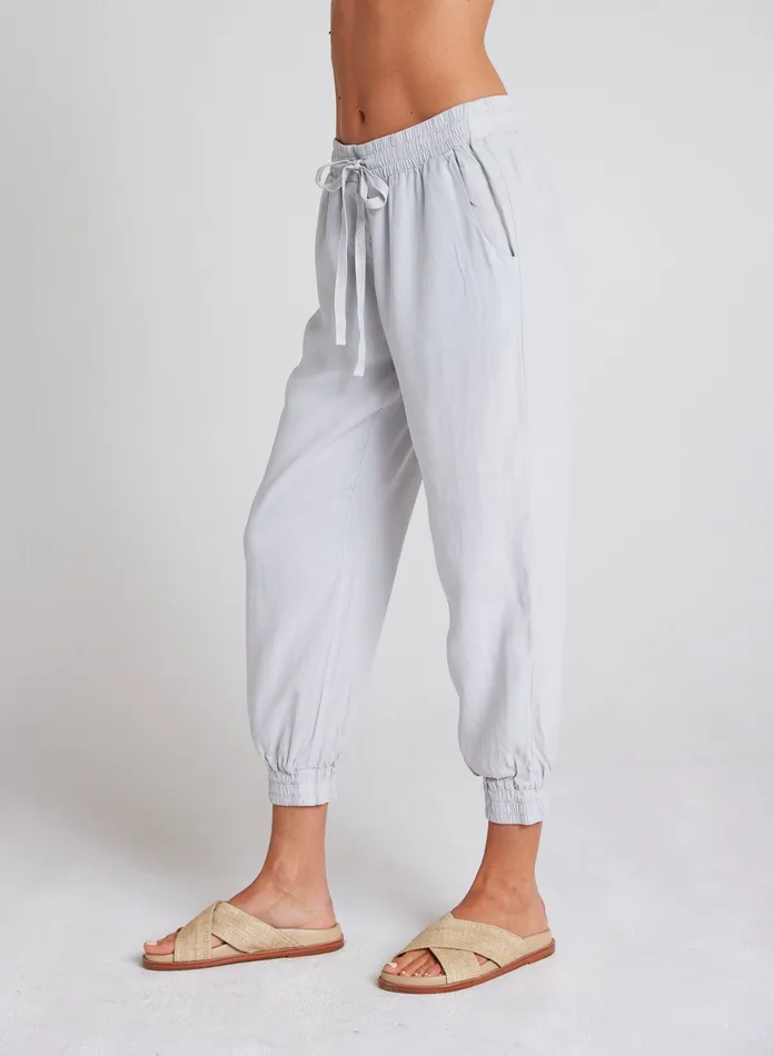 Women Bella Dahl Pants Easy Drawstring Jogger 8211 Foggy Sky FOGGY SKY