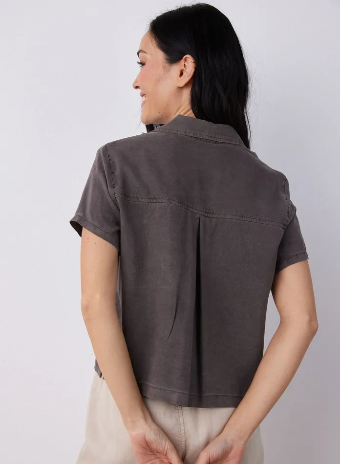 Women Bella Dahl Sleeveless Short Sleeve Button Down Shirt 8211 Java JAVA