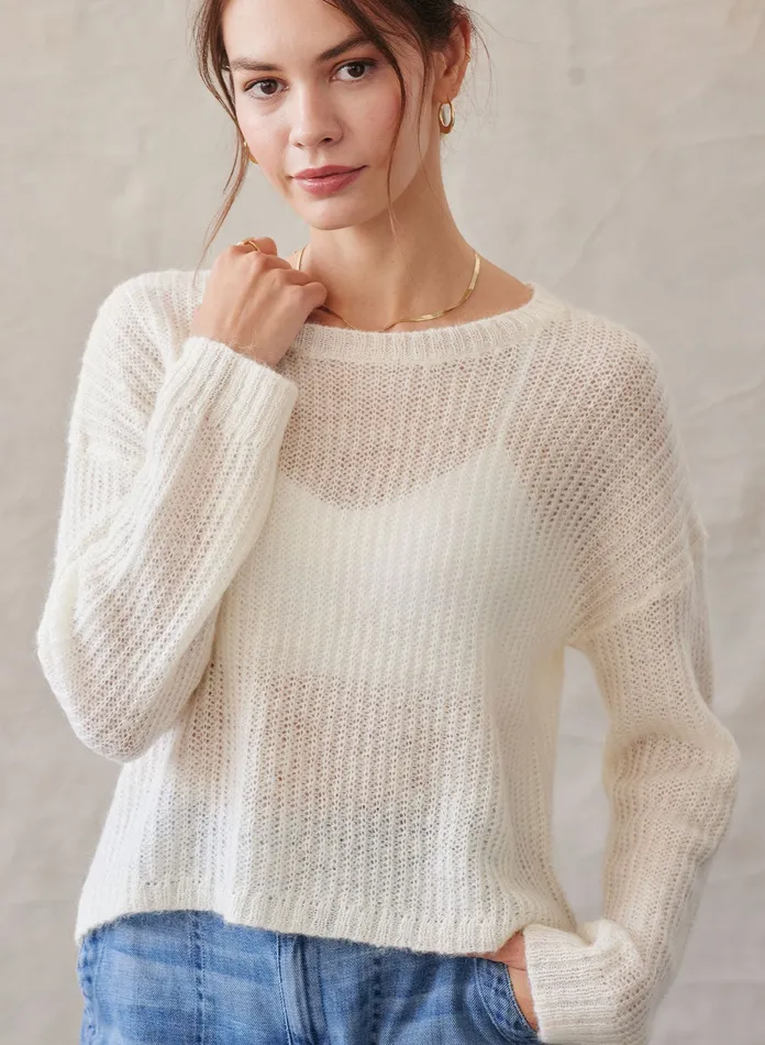 Women Bella Dahl Sweaters and Jackets Slouchy Sweater 8211 Winter White WINTER WHITE Women Bella Dahl Sweaters and Jackets Slouchy Sweater 8211 Winter White WINTER WHITE