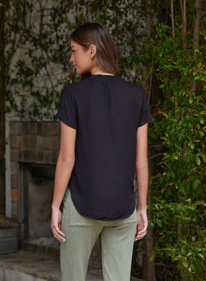 Women Bella Dahl TShirts VNeck Tee 8211 Vintage Black VINTAGE BLACK