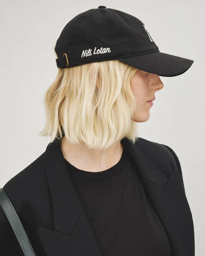 Women Belts and Accessories Nili Lotan BASEBALL HAT Black