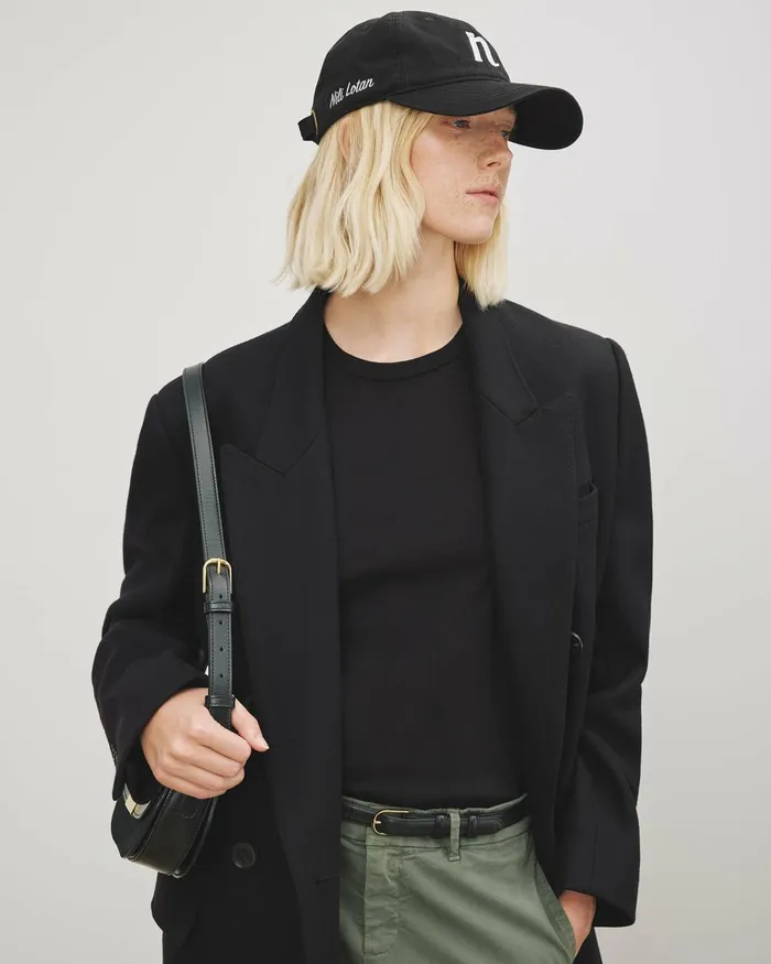 Women Belts and Accessories Nili Lotan BASEBALL HAT Black