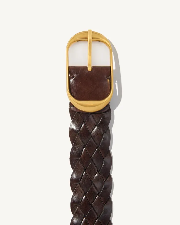 Women Belts and Accessories Nili Lotan BRAIDED NILI BELT Black