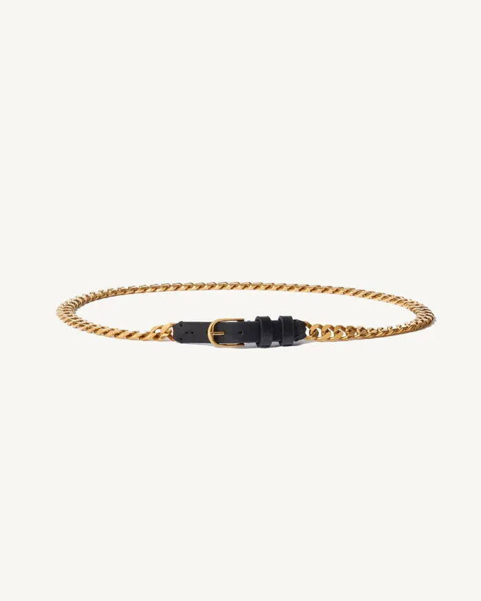 Women Belts and Accessories Nili Lotan NICOLETTE CHAIN BELT Black