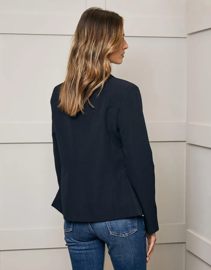 Women Black Buttoned Tailored Blazer Black Threadbare Blazers Women Black Buttoned Tailored Blazer Black Threadbare Blazers