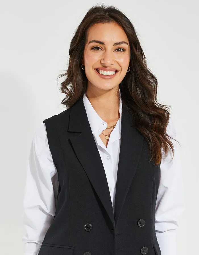 Women Black Longline Sleeveless Blazer Black Threadbare Blazers Women Black Longline Sleeveless Blazer Black Threadbare Blazers