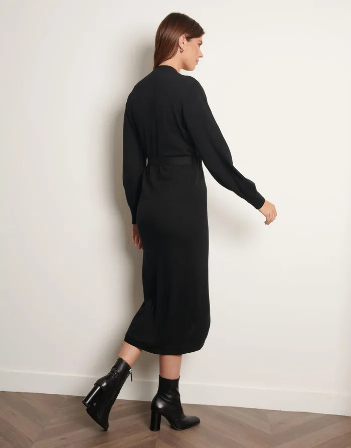 Women Black Midi Wrap Dress Black Threadbare Dresses Women Black Midi Wrap Dress Black Threadbare Dresses