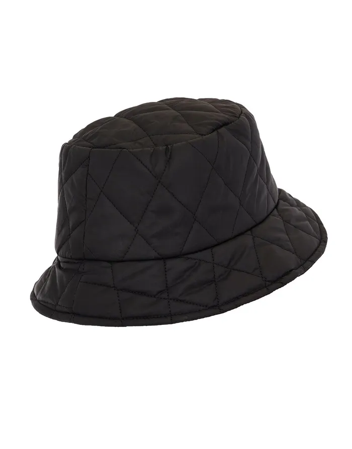Women Black Quilted Bag and Bucket Hat 2Piece Set Black Threadbare Accessories Women Black Quilted Bag and Bucket Hat 2Piece Set Black Threadbare Accessories