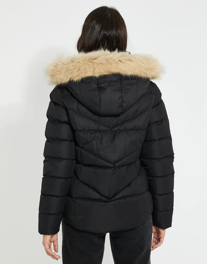 Women Black Short Parka Jacket Black Threadbare Jackets and Coats Women Black Short Parka Jacket Black Threadbare Jackets and Coats