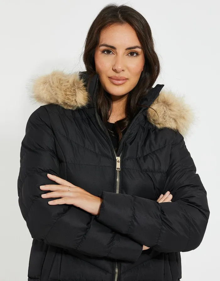 Women Black Short Parka Jacket Black Threadbare Jackets and Coats Women Black Short Parka Jacket Black Threadbare Jackets and Coats
