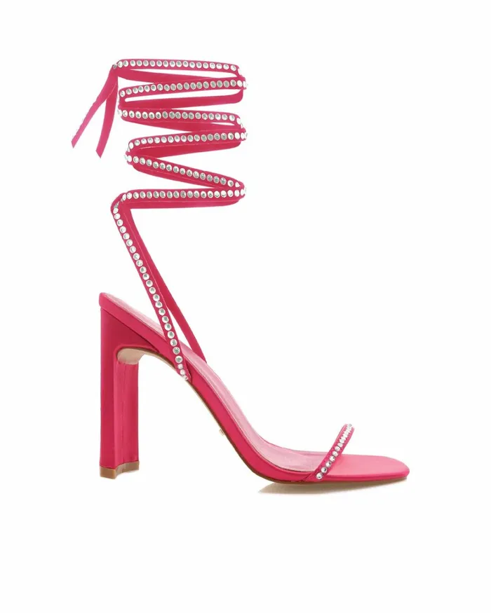 Women Block Heels Billini HALEIGH 8211 RASPBERRY SATINDIAMANTE