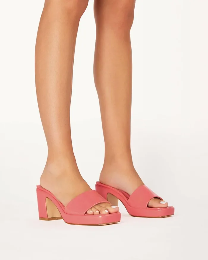 Women Block Heels Billini INDYA 8211 CORAL PATENT