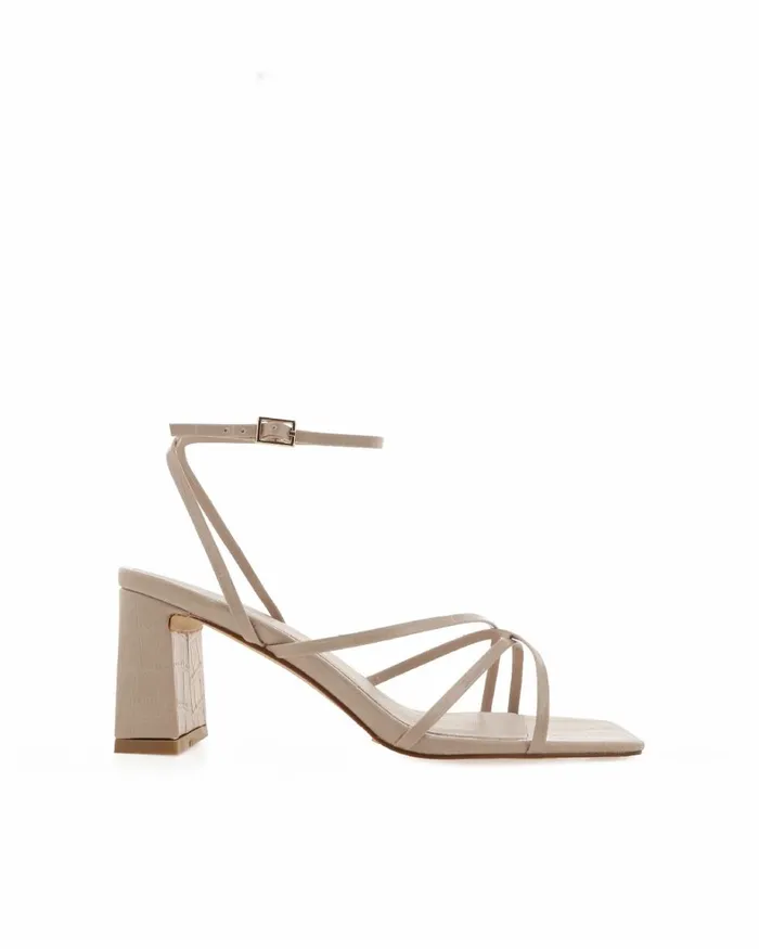 Women Block Heels Billini ISRA 8211 STONE CROC