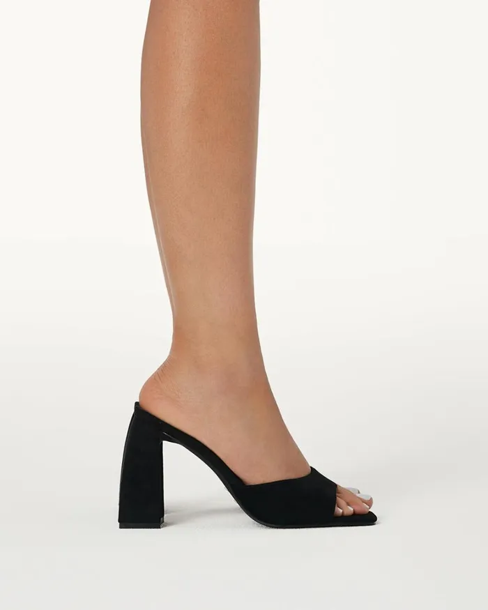 Women Block Heels Billini JAYLEN 8211 BLACK SUEDE
