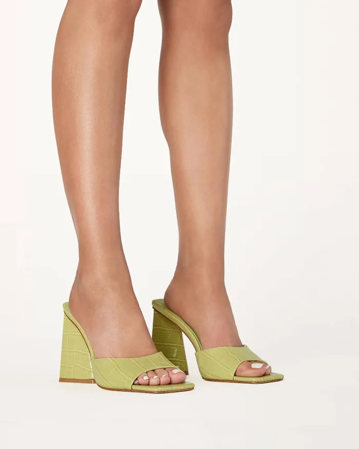 Women Block Heels Billini QUINN 8211 APPLE CROC