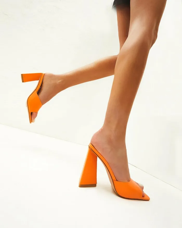 Women Block Heels Billini QUINN 8211 ORANGE