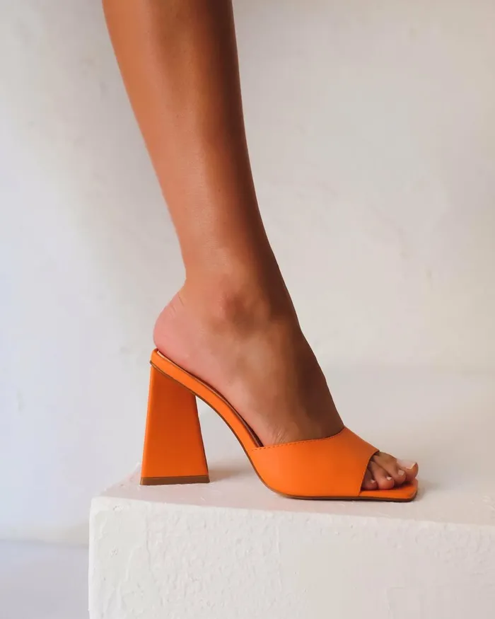 Women Block Heels Billini QUINN 8211 ORANGE