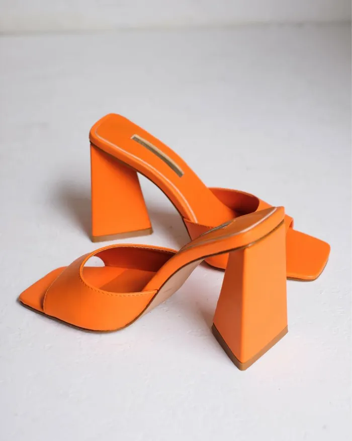 Women Block Heels Billini QUINN 8211 ORANGE