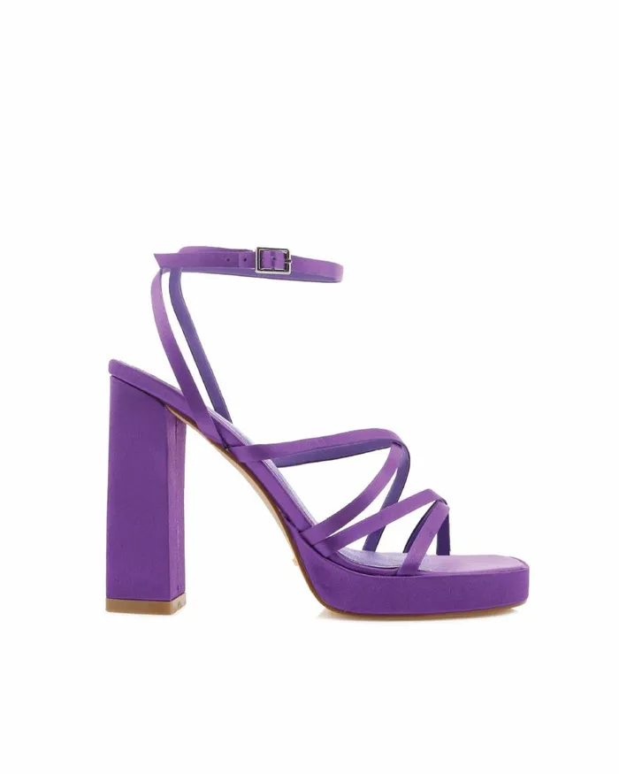 Women Block Heels Billini TAVOLO 8211 GRAPE SATIN