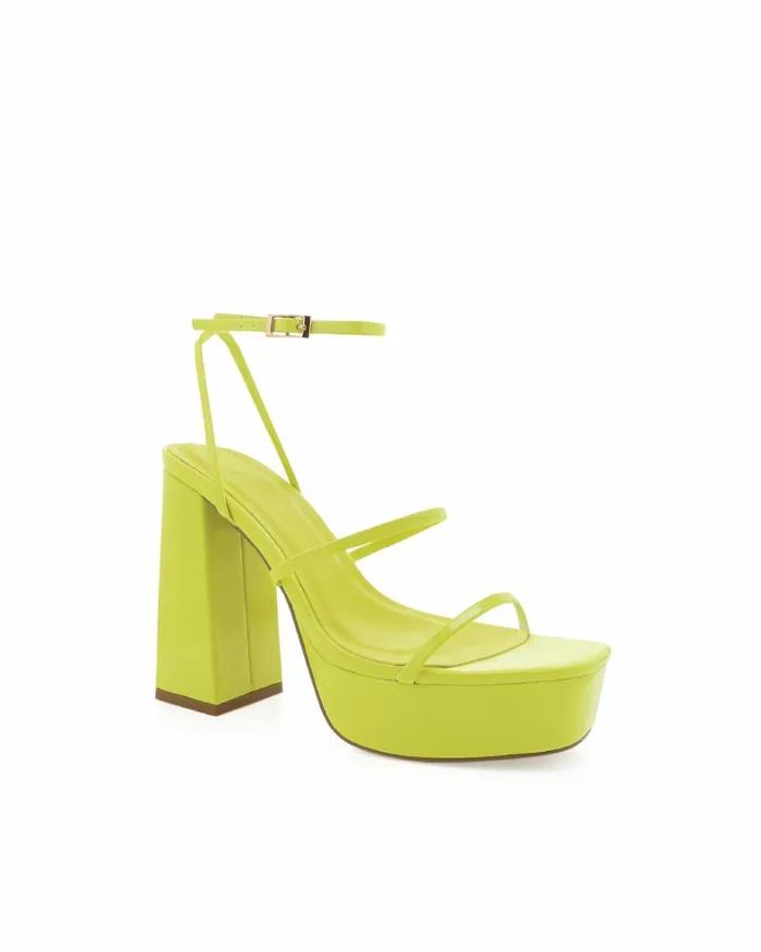 Women Block Heels Billini VINCIJA 8211 WASABI PATENT