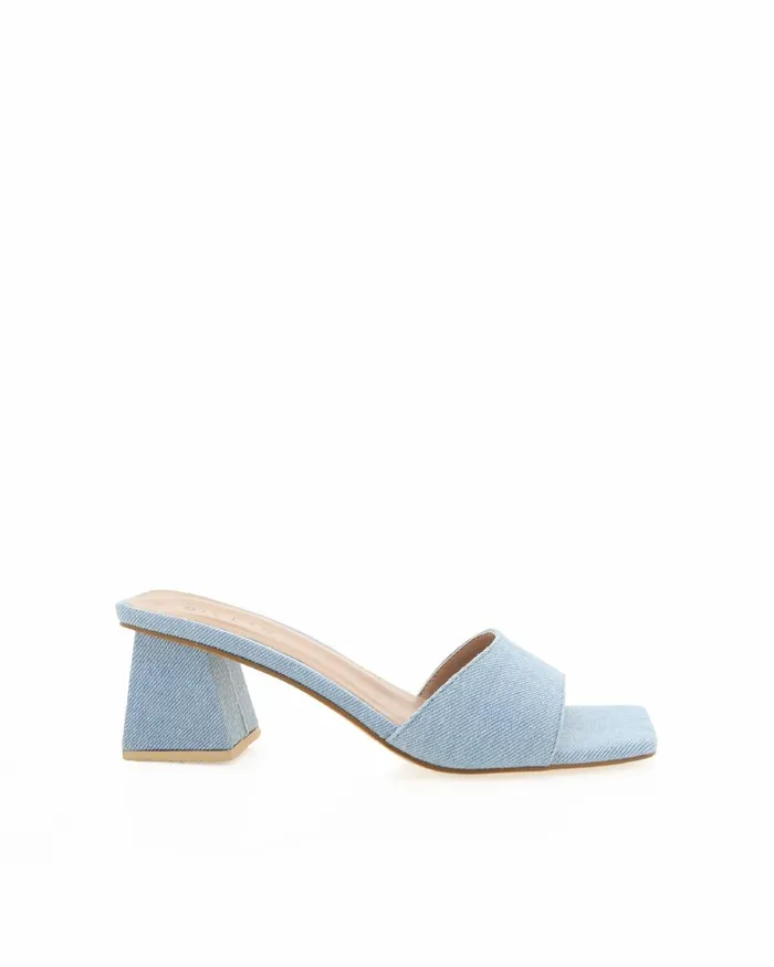 Women Block Heels Billini XAVA 8211 MID BLUE DENIM
