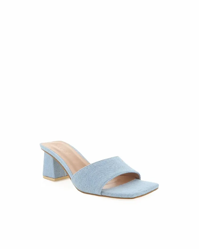 Women Block Heels Billini XAVA 8211 MID BLUE DENIM