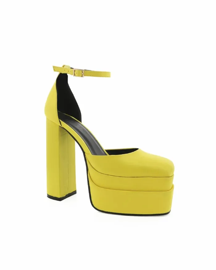 Women Block Heels Billini ZILLA 8211 CITRUS SATIN