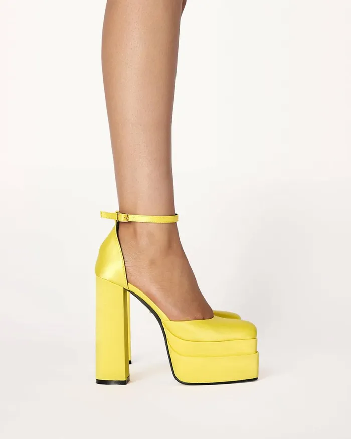 Women Block Heels Billini ZILLA 8211 CITRUS SATIN