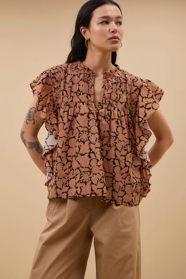 Women Blouses Bybar Danee Anika Blouse Anika Print