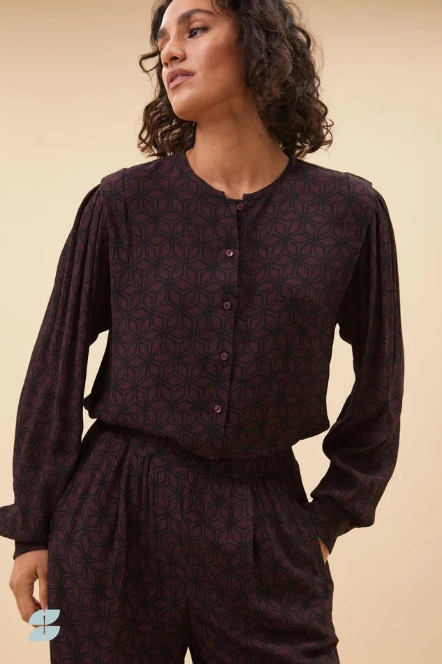 Women Blouses Bybar Erin Contiki Blouse Contiki Print