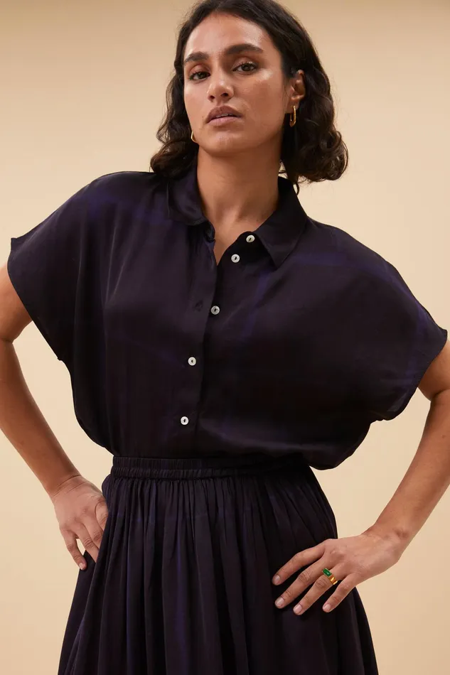 Women Blouses Bybar Karly Square Blouse Square Print