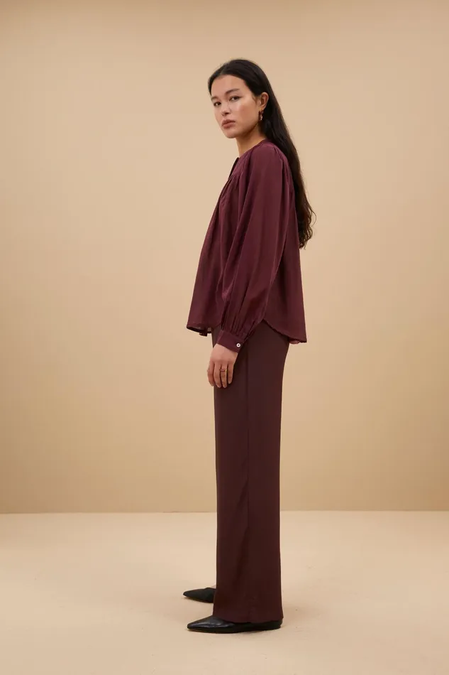 Women Blouses Bybar Meggie Voile Blouse Pecan Women Blouses Bybar Meggie Voile Blouse Pecan