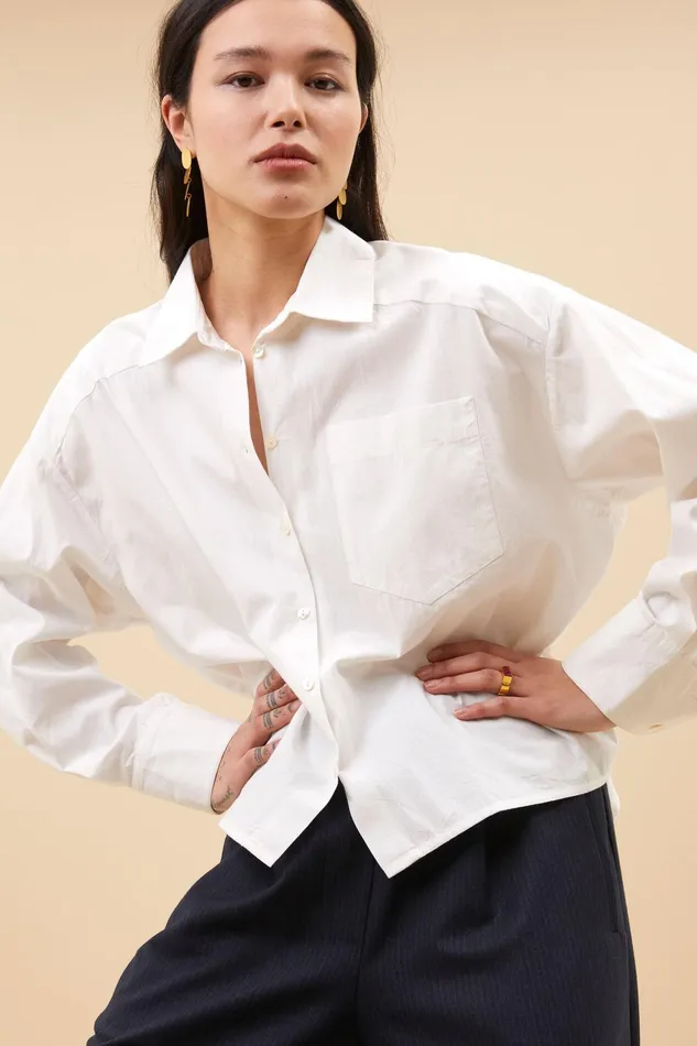 Women Blouses Bybar Nima Blouse White