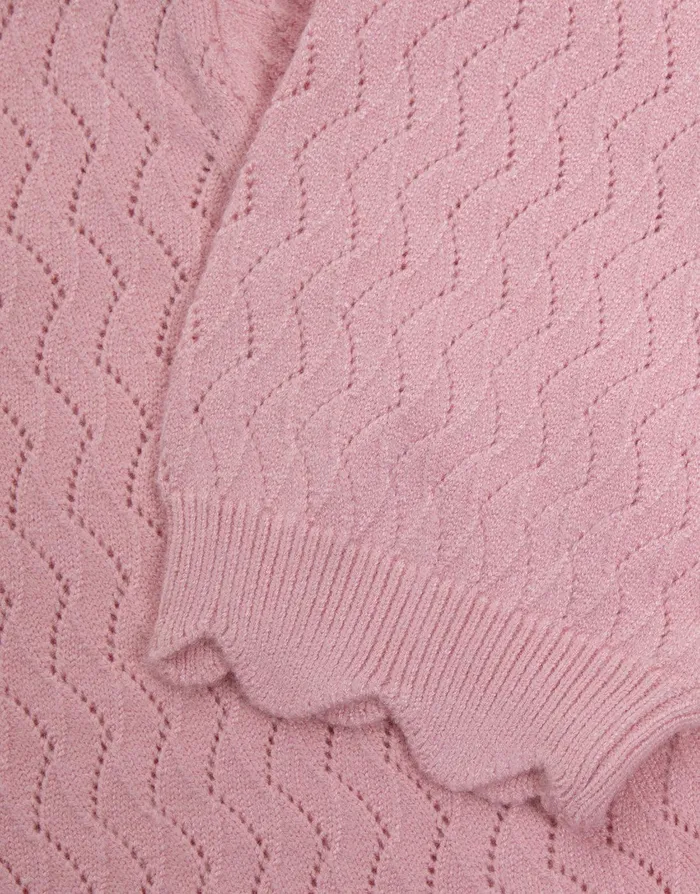 Women Blush Pointelle Knitted TShirt Jumper Blush Threadbare Tops Women Blush Pointelle Knitted TShirt Jumper Blush Threadbare Tops