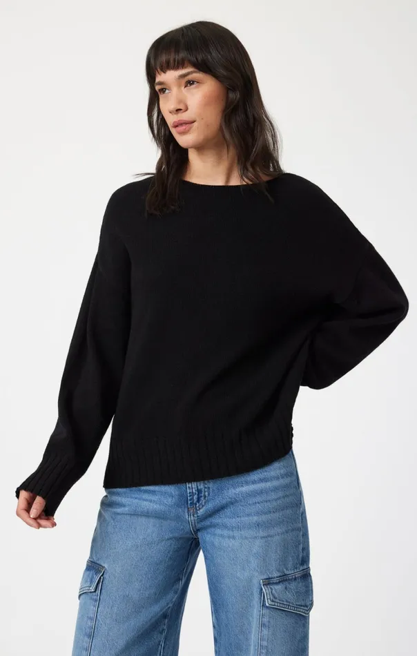 Women Boat Neck Sweater In Black Mavi Jeans Sweaters Women Boat Neck Sweater In Black Mavi Jeans Sweaters