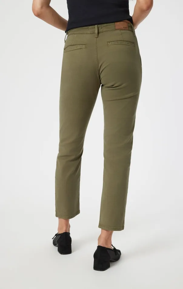 Women Brooke Slim Chino In Green Luxe Twill Mavi Jeans Pants Women Brooke Slim Chino In Green Luxe Twill Mavi Jeans Pants