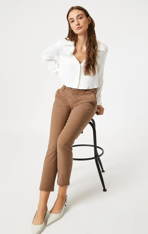 Women Brooke Slim Chino In Tiger Eye039s Luxe Twill Mavi Jeans Pants