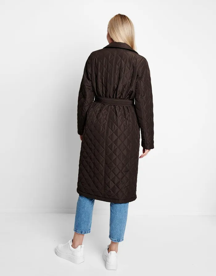 Women Brown Quilted Trench Coat Brown Threadbare Jackets and Coats Women Brown Quilted Trench Coat Brown Threadbare Jackets and Coats