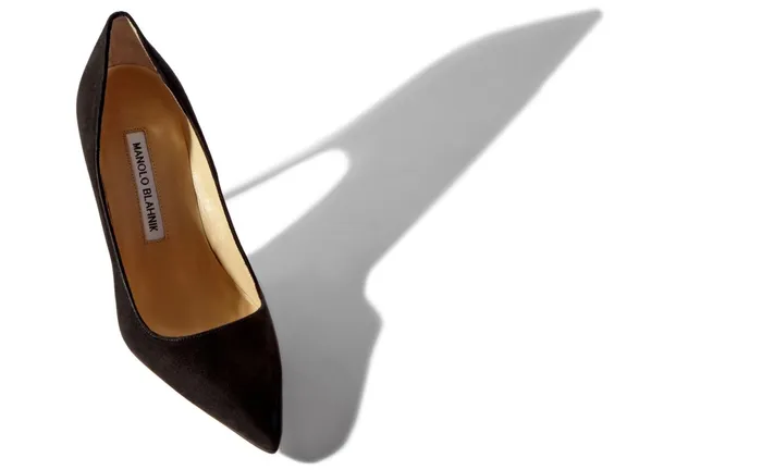 Women Business Manolo Blahnik BB Black Suede Pointed Toe Pumps Women Business Manolo Blahnik BB Black Suede Pointed Toe Pumps