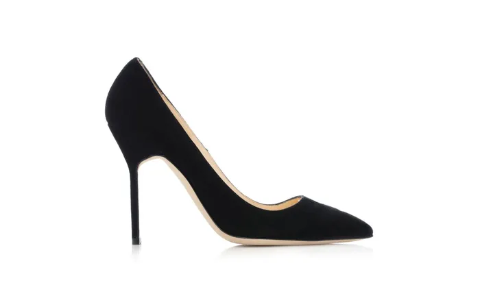 Women Business Manolo Blahnik BB Black Suede Pointed Toe Pumps Women Business Manolo Blahnik BB Black Suede Pointed Toe Pumps