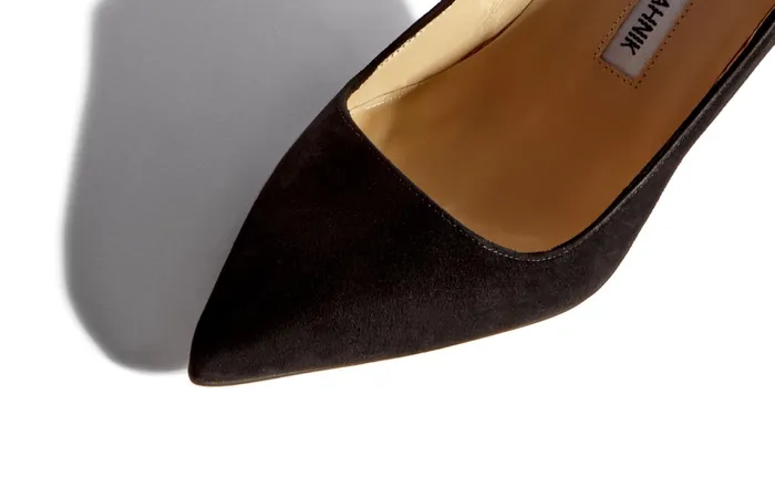 Women Business Manolo Blahnik BB Black Suede Pointed Toe Pumps Women Business Manolo Blahnik BB Black Suede Pointed Toe Pumps